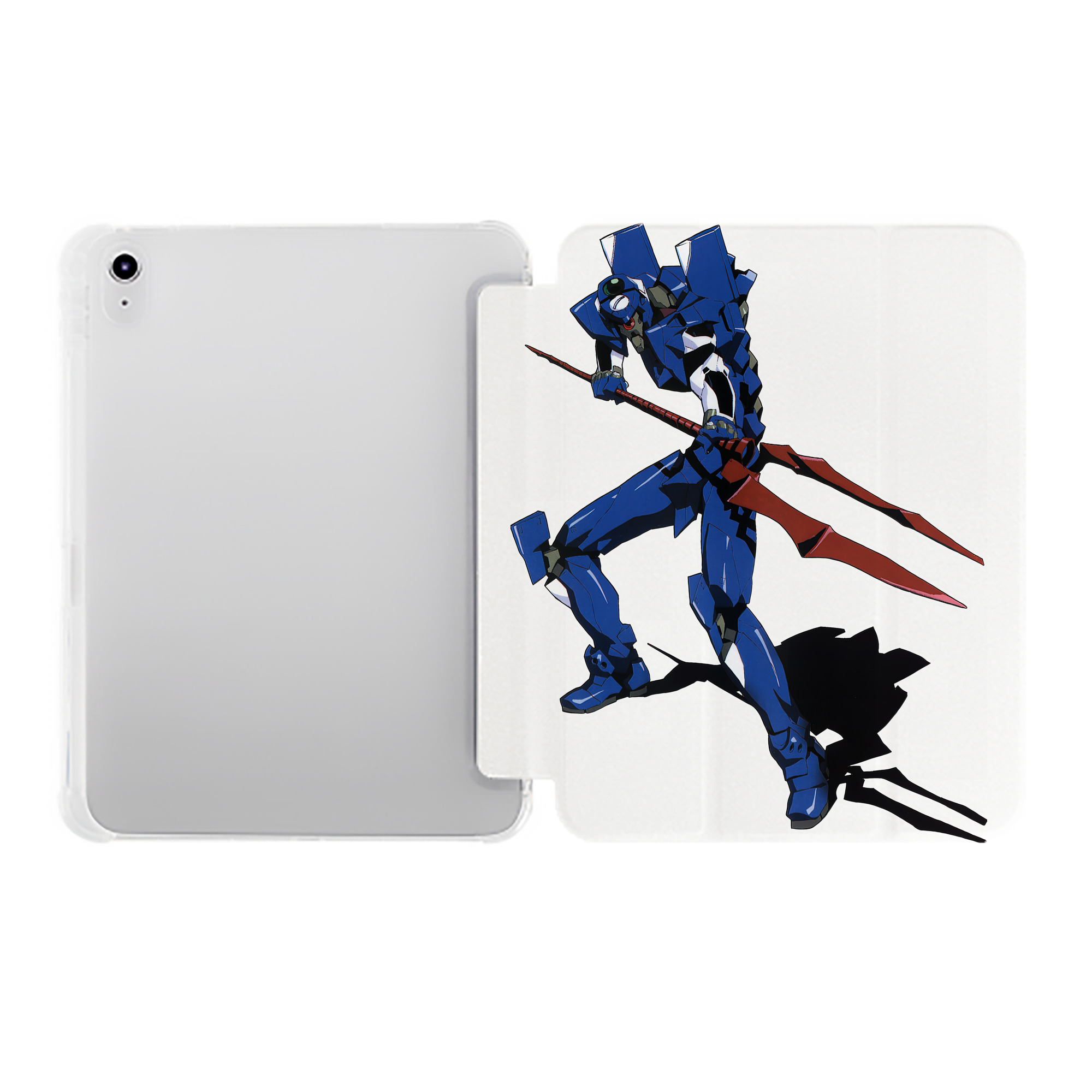 （画像用） EVA 新世紀エヴァンゲリオン IPad ケース ペン収納付き 三つ折りスタンド PUレザー×シリコン 対応機種9.5/10.5/10.9インチ